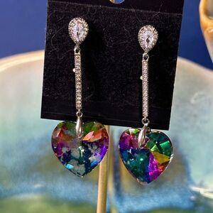 Genuine Austrian Crystal & Rhinestone Dangle Earrings BEAUTIFUL!!!